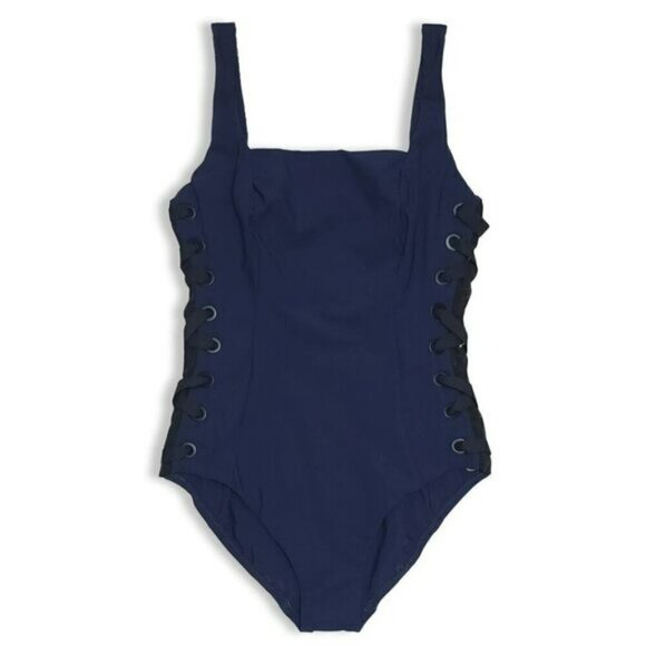 NWT Amoressa by Miraclesuit Bondi Moonraker Lace up Sides One-Piece Swimsuit - Picture 6 of 10
